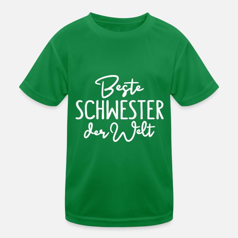 Beste Schwester der Welt Kinder Funktions-T-Shirt