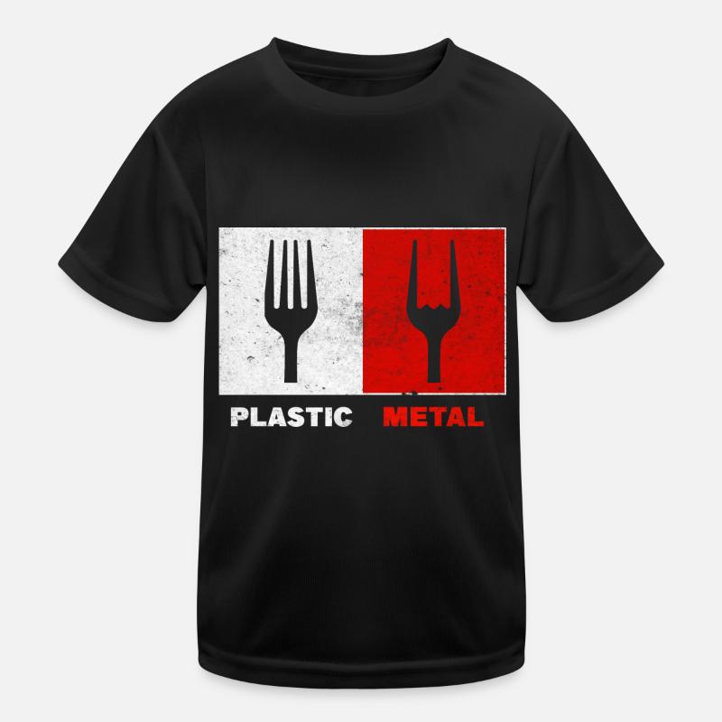 Fork Plastic Metal Music Kids Functional T-Shirt