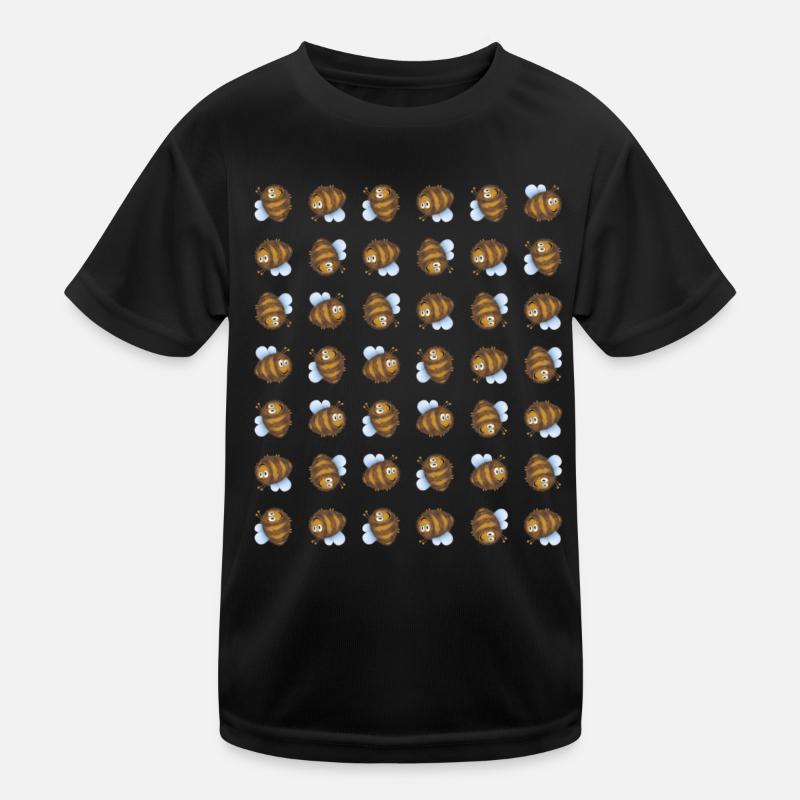 Funny fat bumblebee Kids Functional T-Shirt