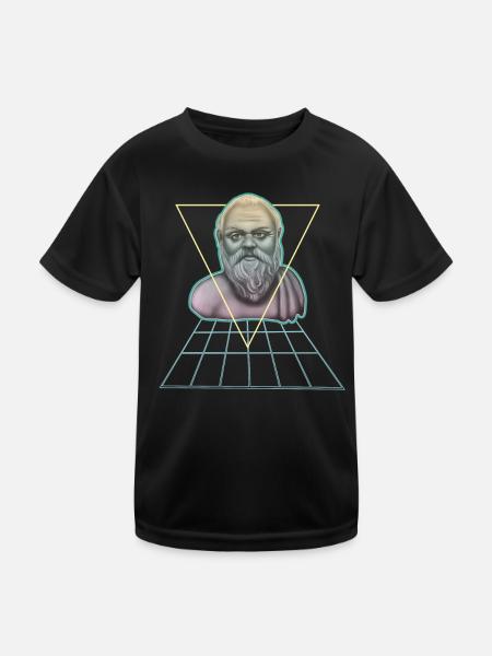 Socrates Greek Philosopher Modern - Kids Functional T-Shirt - black - Front
