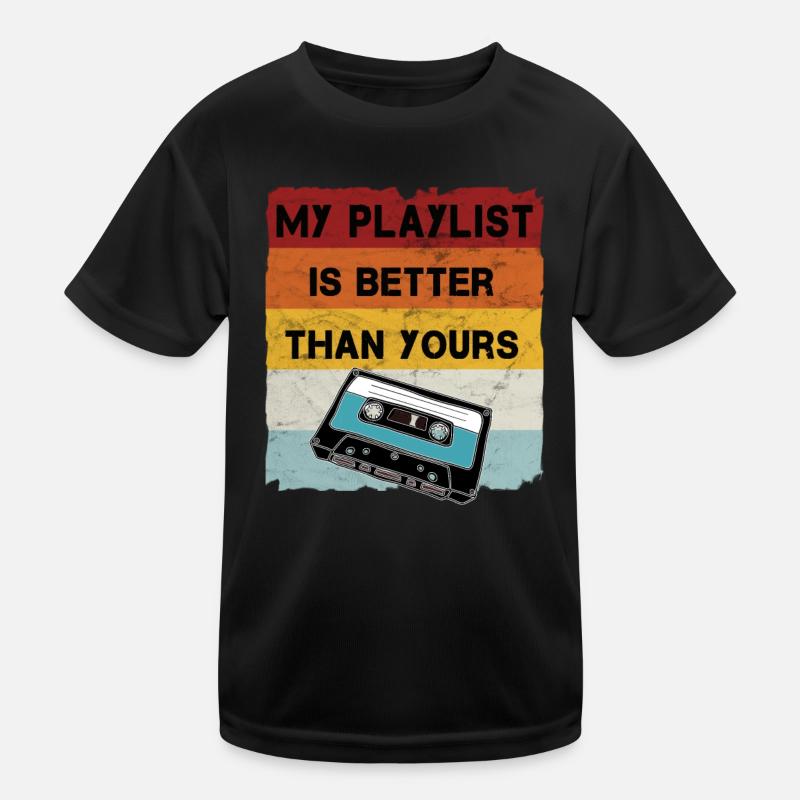 Cassette rétro Cool Musicien T-shirt sport Enfant
