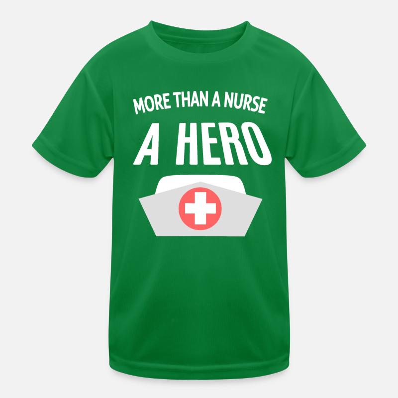 Plus qu’une infirmière, un héros : citation infirmière T-shirt sport Enfant
