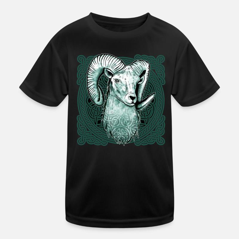 Widder Keltisches Knotenmuster Kinder Funktions-T-Shirt