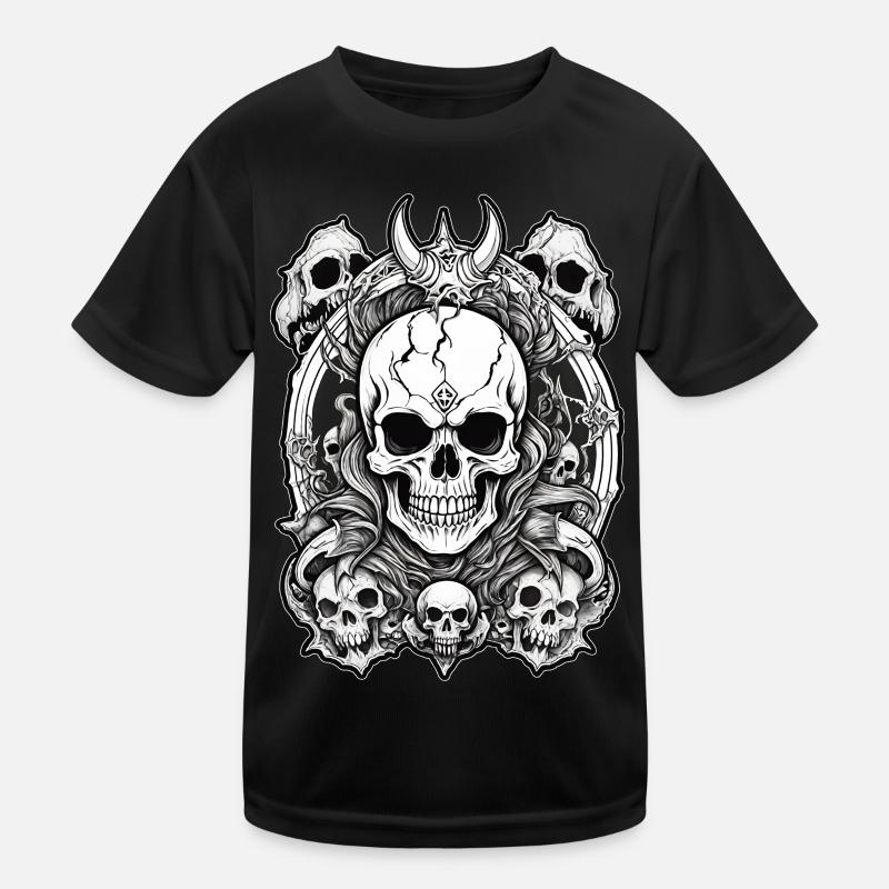 Death Metal - Kinder Funktions-T-Shirt - Schwarz