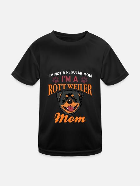 Rottweiler - Kinder Funktions-T-Shirt - Schwarz - Vorne