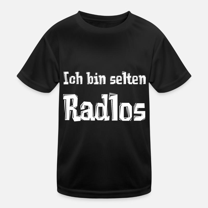 Ich bin selten Radlos Kinder Funktions-T-Shirt