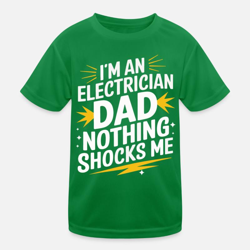Electrician Electronics Technician Craftsman Profession Saying Kids Functional T-Shirt