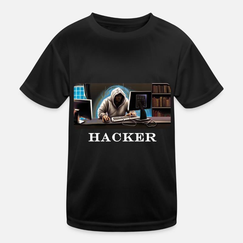 hacker Kinder Funktions-T-Shirt