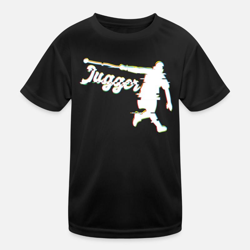 Glitched Lustiges Jugger Kinder Funktions-T-Shirt