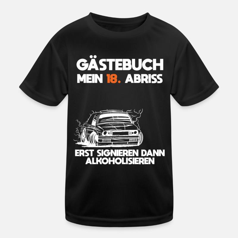 18 Geburtstag Gästebuch eintragen Kinder Funktions-T-Shirt