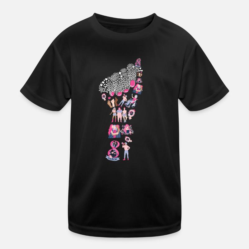 Frauen Tag Symbol Hand Kinder Funktions-T-Shirt