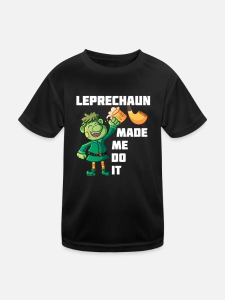 Leprechaun m’a fait le faire - T-shirt sport Enfant - noir - Devant
