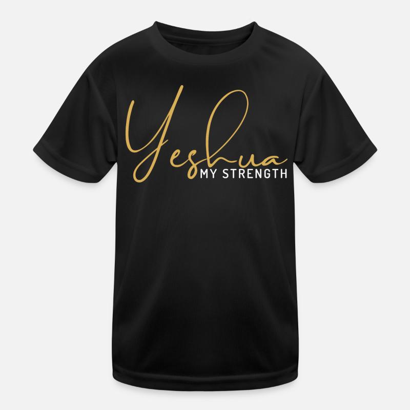 Jeschua Meine Stärke – Christ Kinder Funktions-T-Shirt