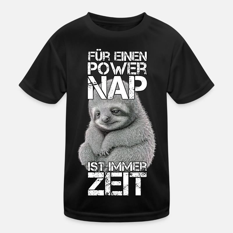 Faultier Power Nap Geschenk Kinder Funktions-T-Shirt