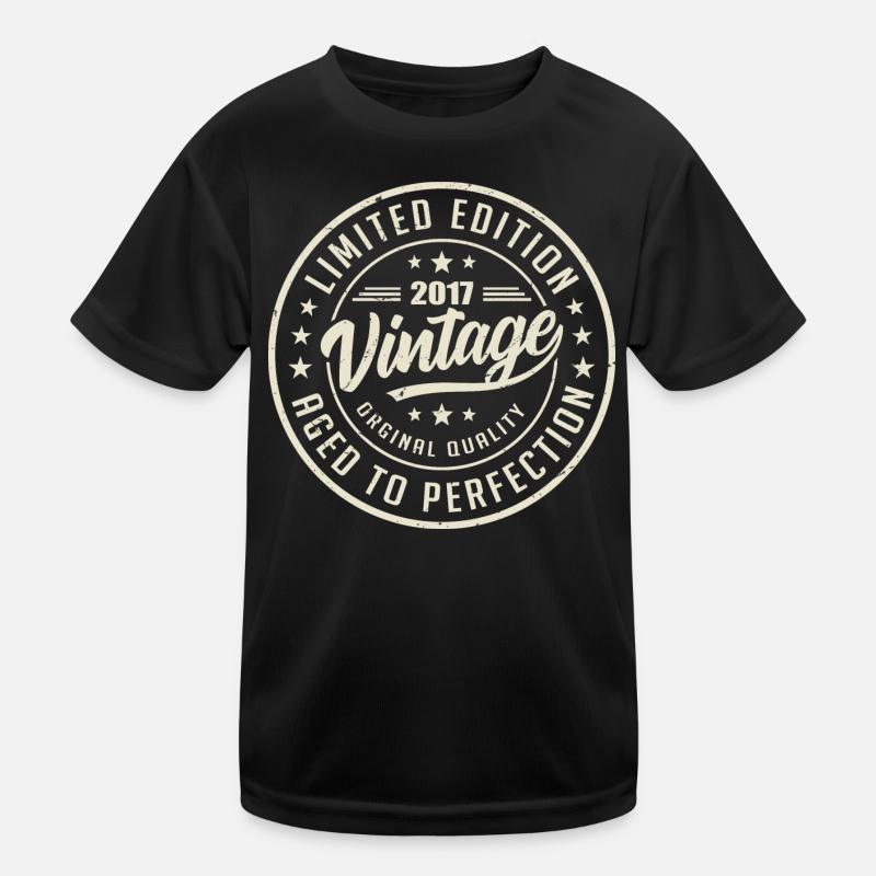 Vintage 2017 Gift 2017 Retro Birthday 2017 Kids Functional T-Shirt