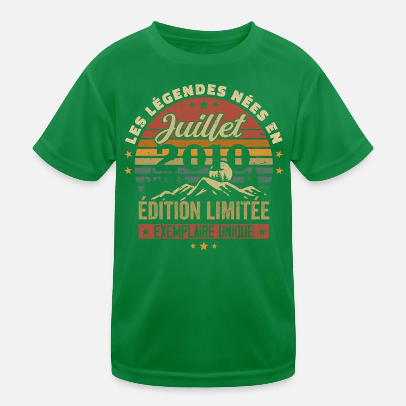 Juli 2010 Jahrgangs-Jubiläum 2010 Juli Kinder Funktions-T-Shirt