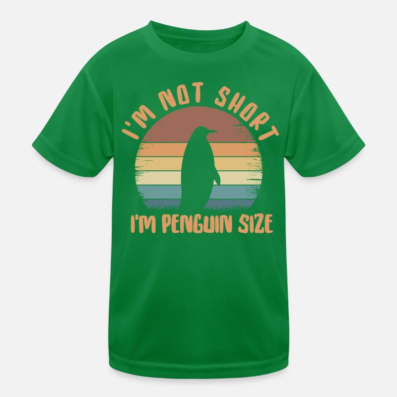 Ich bin nicht klein Ich bin Pinguin Größe Liebe Pinguine Kinder Funktions-T-Shirt