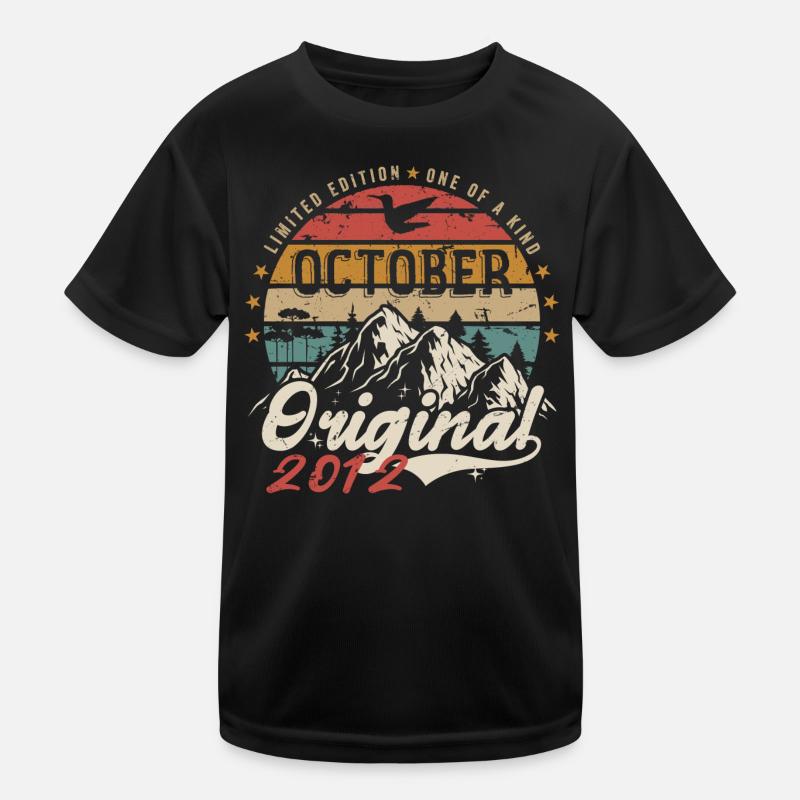 Geburtstagsgeschenk - Vintage Geboren im Oktober 2012 Kinder Funktions-T-Shirt