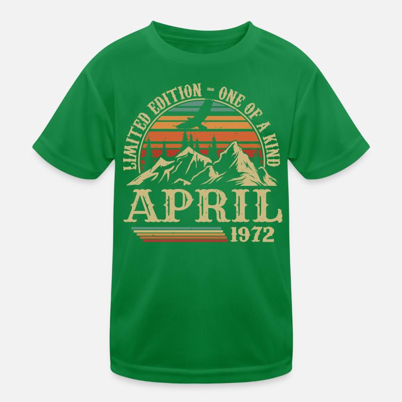 Best Birthday Gift April 1972 Kids Functional T-Shirt