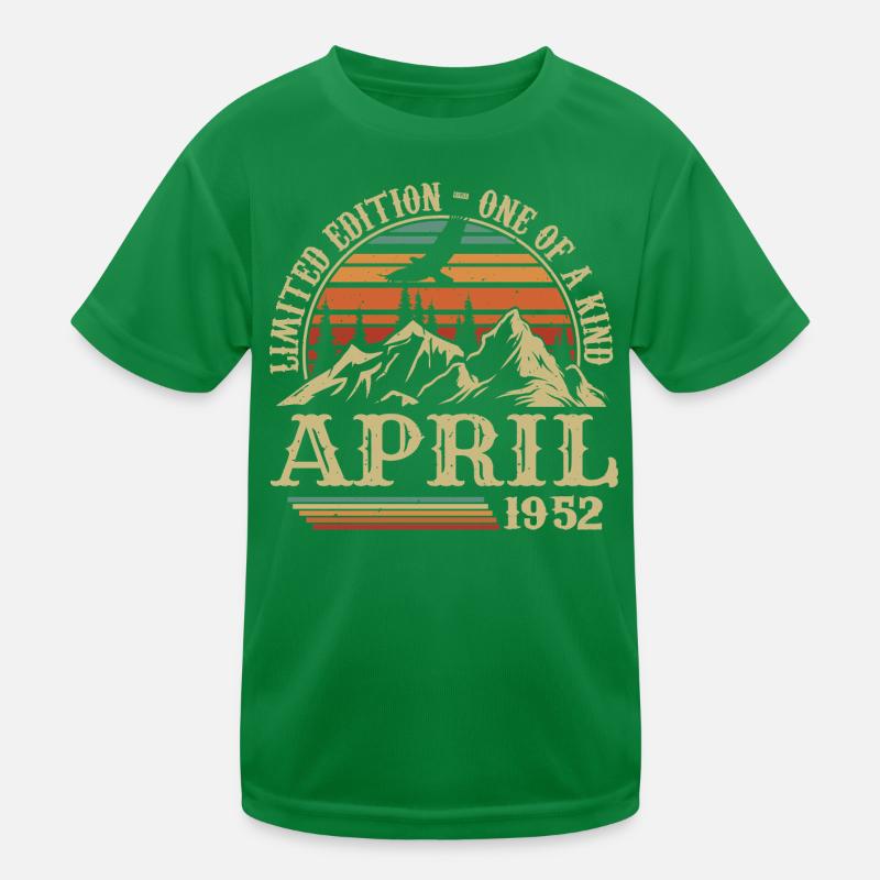 Best Birthday Gift April 1952 Kids Functional T-Shirt