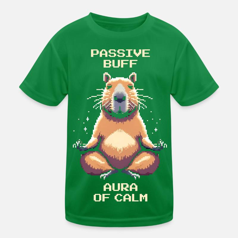 Passive Stärkung: Aura der Ruhe | Capybara Kinder Funktions-T-Shirt