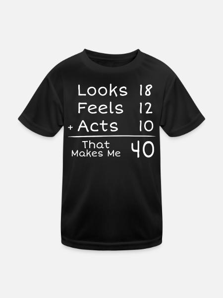 40 Jahre humorvolles Jubiläum | 40. Jubiläum - Kinder Funktions-T-Shirt - Schwarz - Vorne