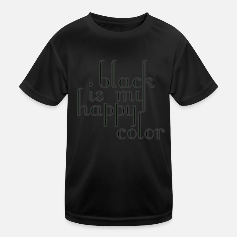Le noir est ma couleur heureuse Noir couleur préférée T-shirt sport Enfant