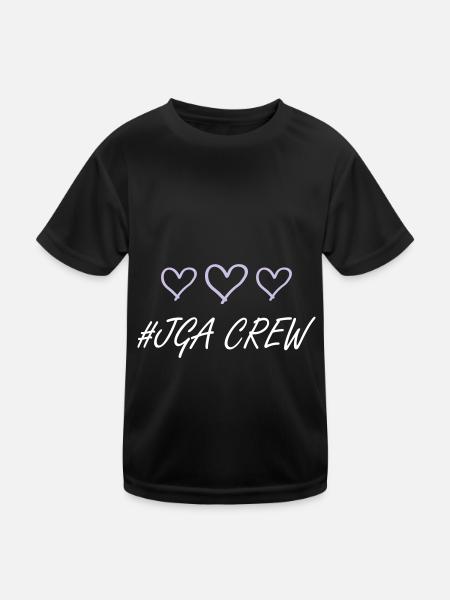 Jga Crew Junggesellinnenabschied - Kinder Funktions-T-Shirt - Schwarz - Vorne