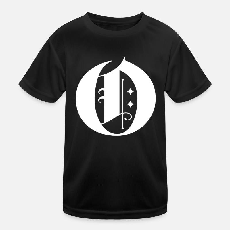 Letter O Letter O Vintage Alt Initial Gift Kids Functional T-Shirt