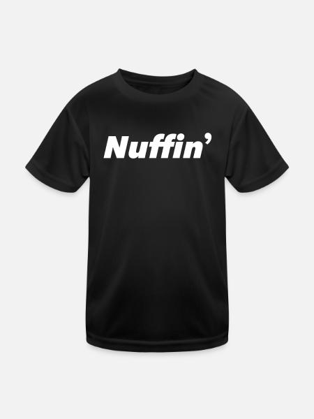 Nuffin Nothing No comment Drôle - T-shirt sport Enfant - noir - Devant