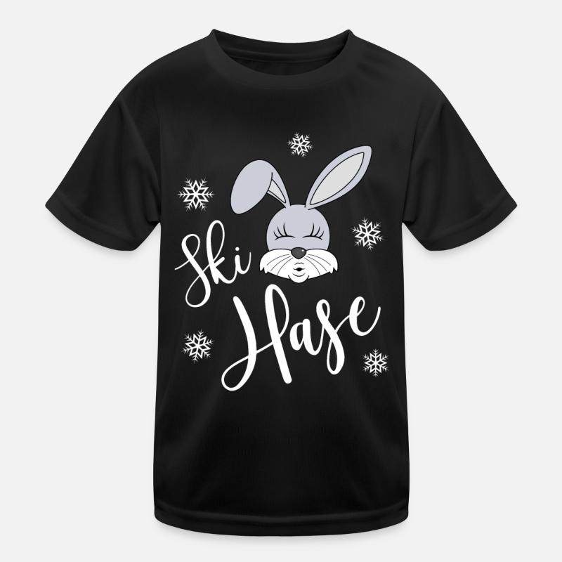 Skihase Kinder Funktions-T-Shirt
