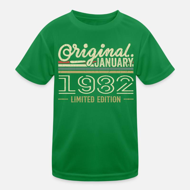 Januar 1982 Geburtstag Januar 1982 Geschenk 1982 Kinder Funktions-T-Shirt