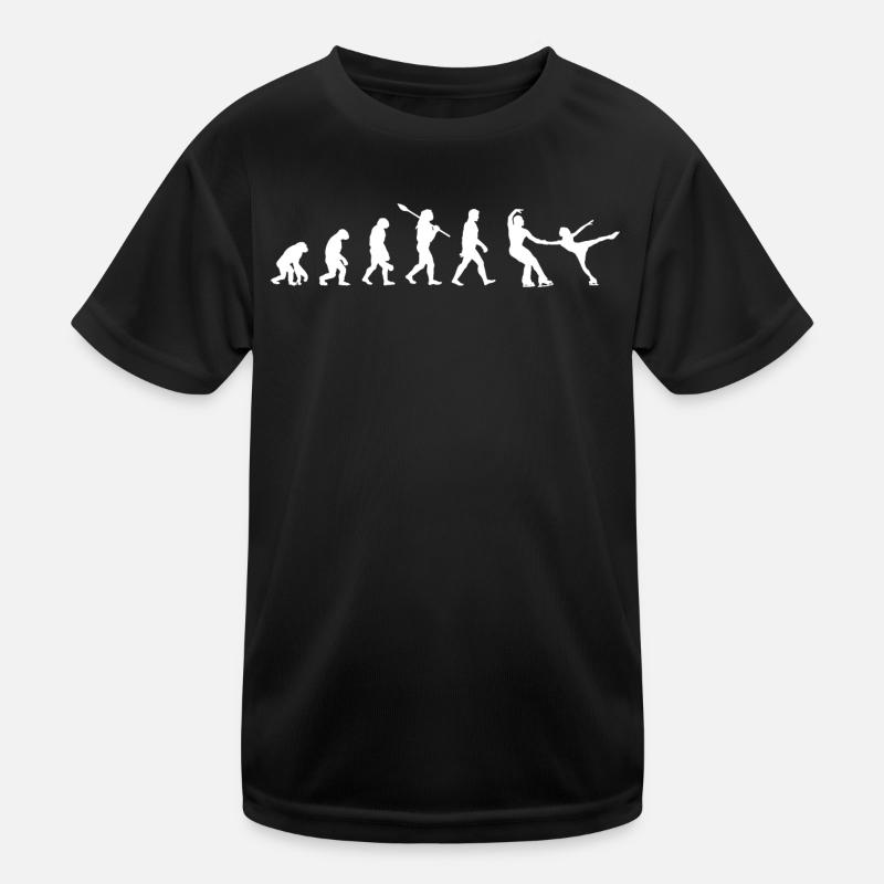 Eiskunstläufer - Evolution des Menschen / Darwin Kinder Funktions-T-Shirt