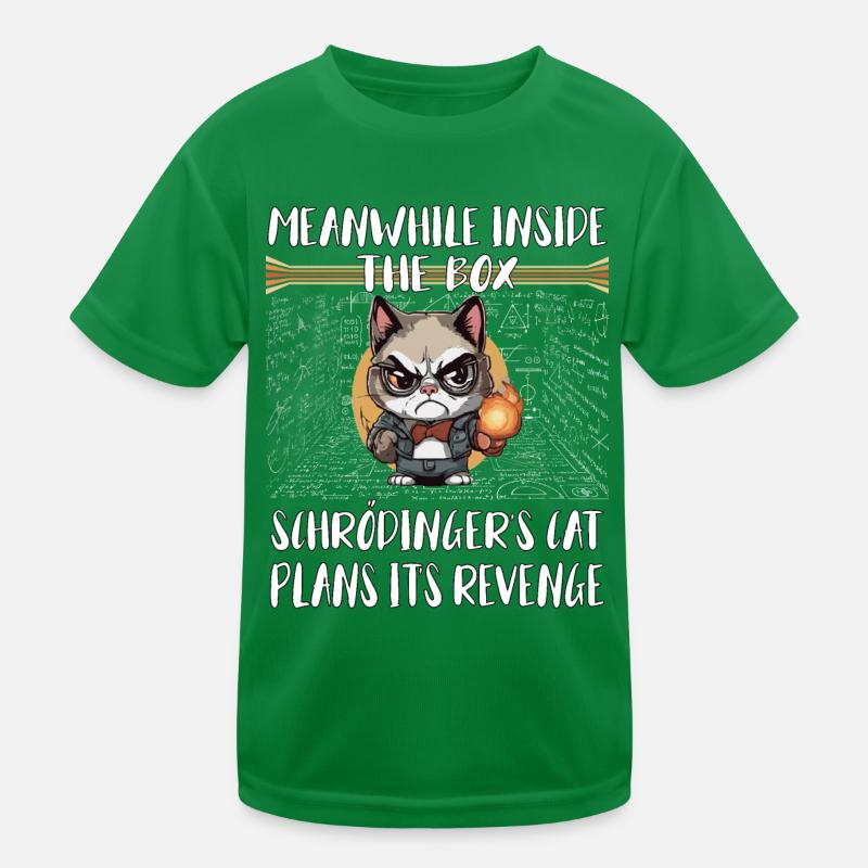 Pendant ce temps, dans la boîte Schroedingers chat plans de vengeance T-shirt sport Enfant