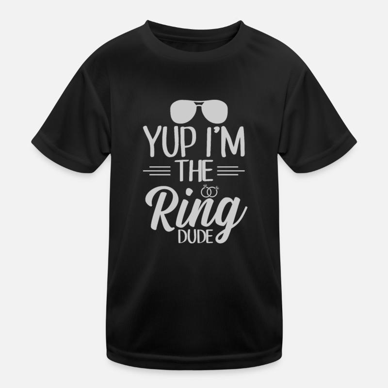 Ring Dude Ring Bearer Wedding Wedding Wedding Ring Kids Functional T-Shirt