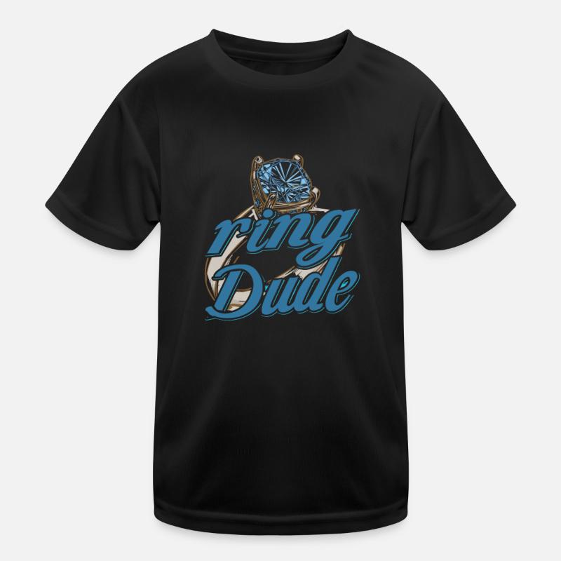 Bague Dude Ring Bearer Mariage Bague de mariage T-shirt sport Enfant