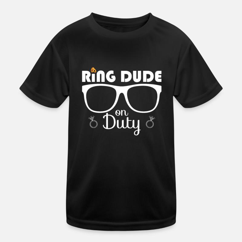 Ring Dude Ring Bearer Wedding Wedding Wedding Ring Kids Functional T-Shirt