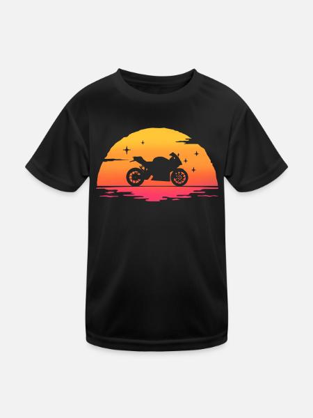 motorcycle sportbike motorcycle motorcycle t-shirt - Kids Functional T-Shirt - black - Front