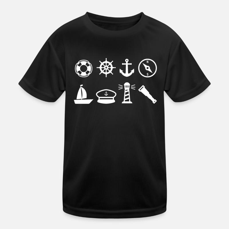 nautical navigation gift sailor sail Kids Functional T-Shirt