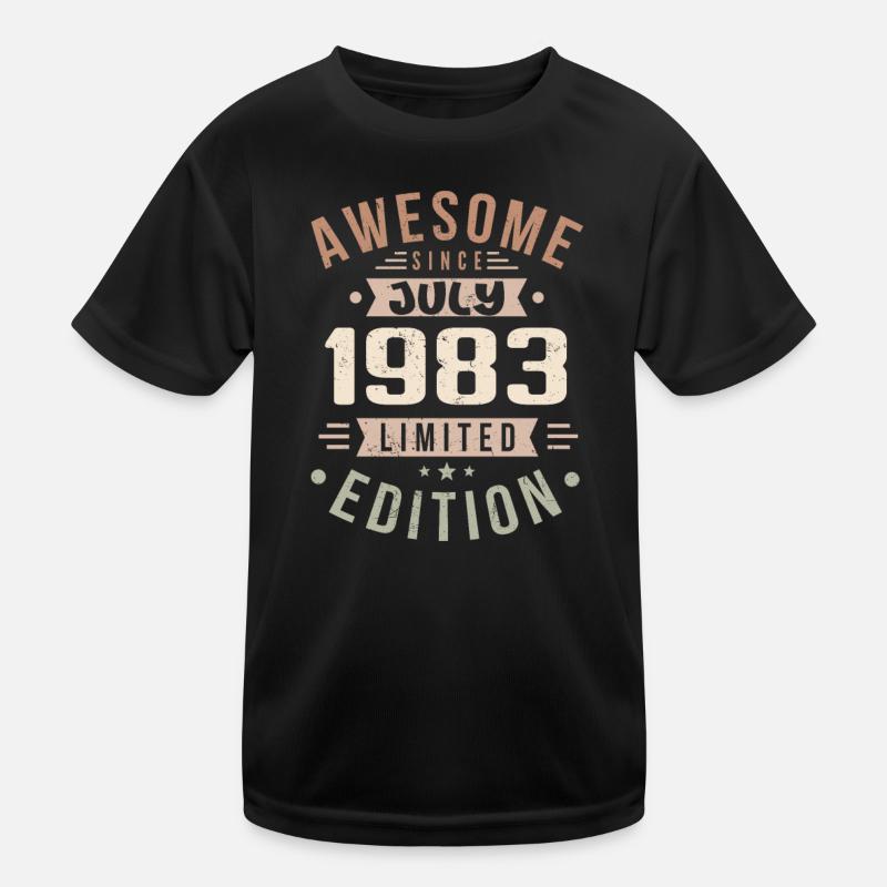 Juli 1983 Geburtstag Juli 1983 Geburtstagsgeschenk - Kinder Funktions-T-Shirt - Schwarz