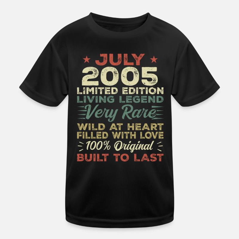 Geschenk Juli 2005 Jubiläum Juli 2005 Geburtstag Kinder Funktions-T-Shirt