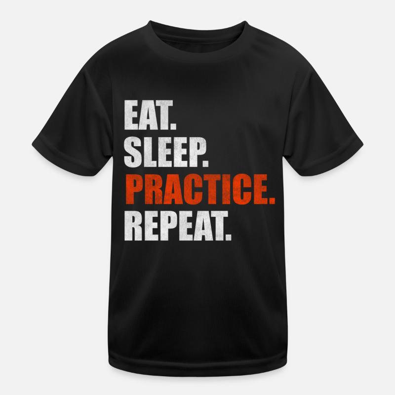 Eat Sleep Practice Repeat Kids Functional T-Shirt
