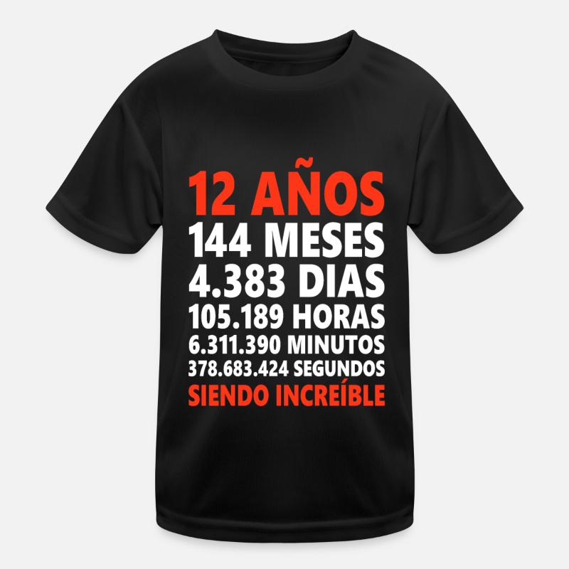 12. Geburtstag 12 Jahre Spanier Spanien Spruch Kinder Funktions-T-Shirt
