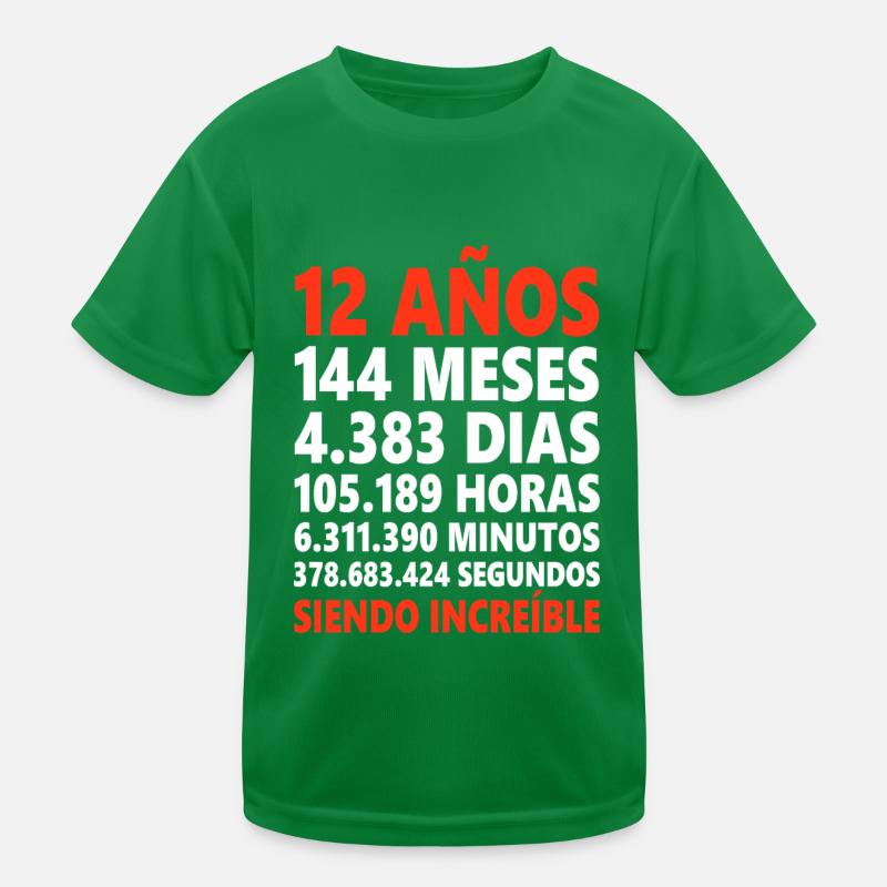 12. Geburtstag 12 Jahre Spanier Spanien Spruch Kinder Funktions-T-Shirt
