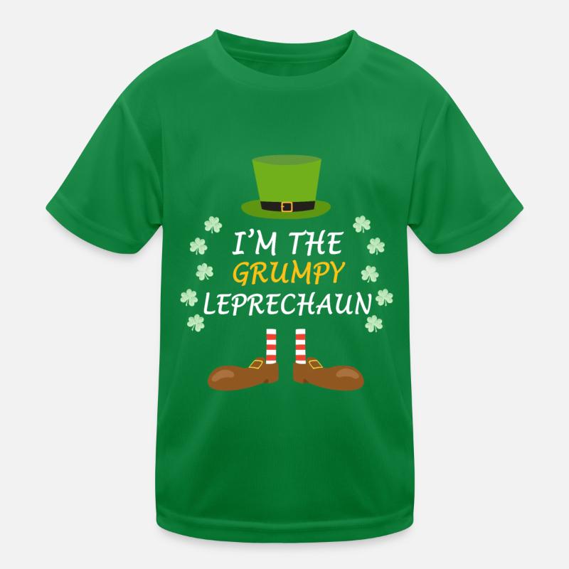 Grumpy St Patrick's Day Ireland Oufit Gift Kids Functional T-Shirt