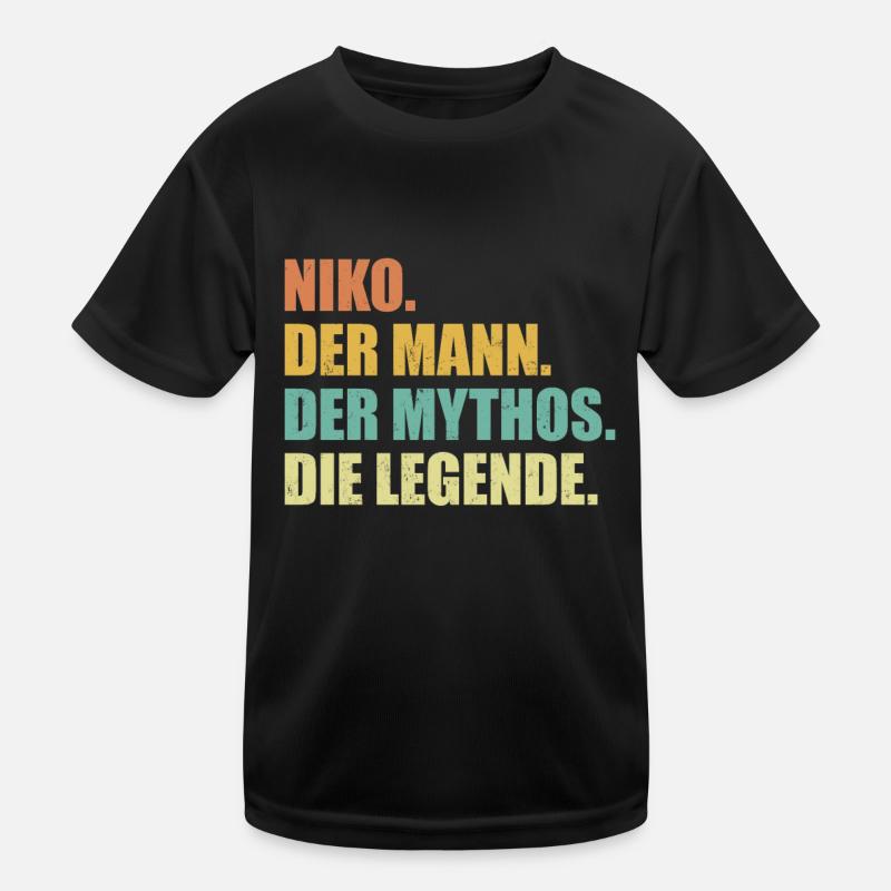 Niko Name Mythos Legende Spruch Geschenk Kinder Funktions-T-Shirt