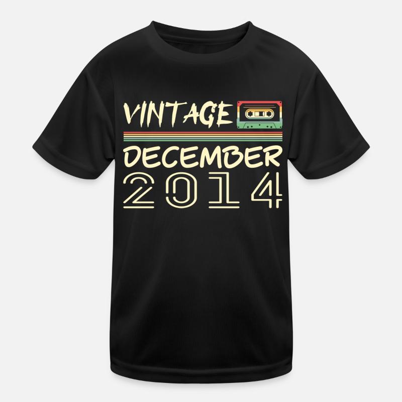 2014 Dezember 2014 Jubiläum Dezember 2014 - Kinder Funktions-T-Shirt - Schwarz