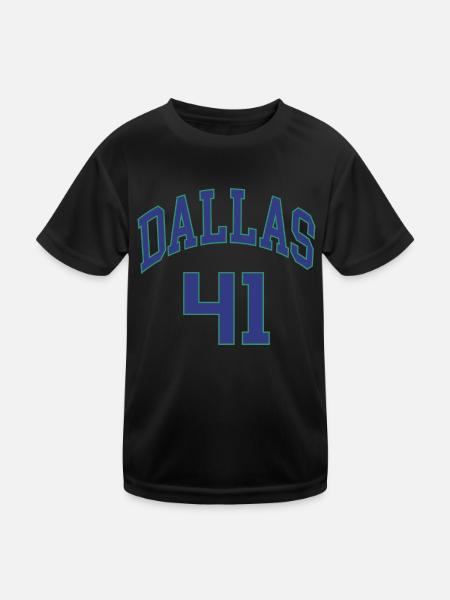 Dallas 41 - Kinder Funktions-T-Shirt - Schwarz - Vorne