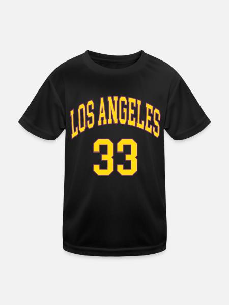 Los Angeles 33 - Kinder Funktions-T-Shirt - Schwarz - Vorne