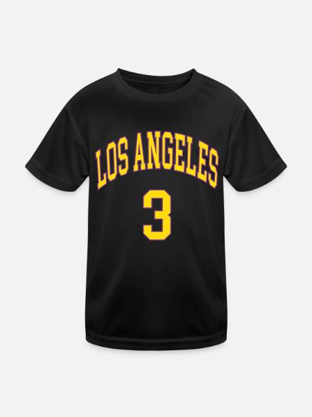 Los Angeles 3 - Kinder Funktions-T-Shirt - Schwarz - Vorne